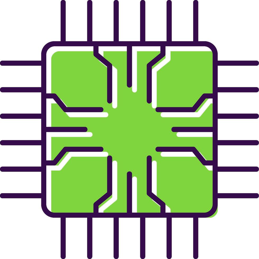 Chip Filled  Icon vector