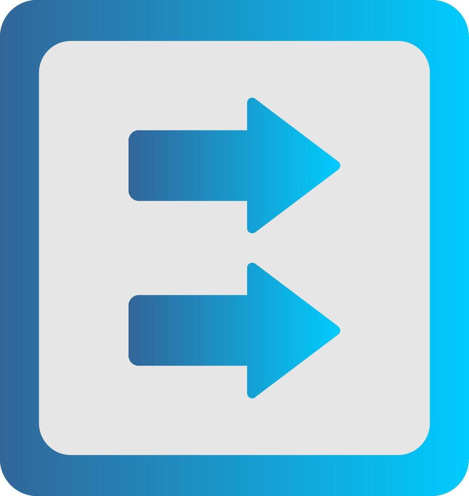 Fast Forward Flat Gradient  Icon vector