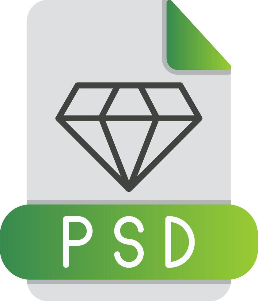 Psd Flat Gradient  Icon vector