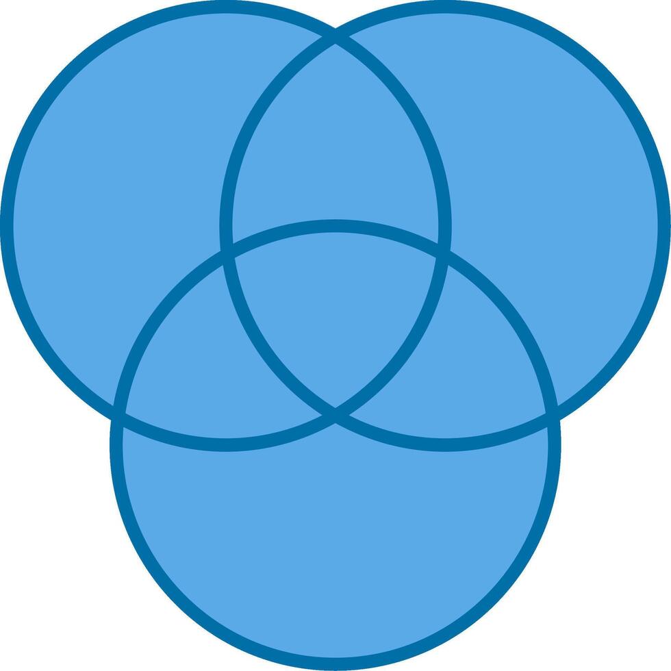 Diagram Filled Blue  Icon vector