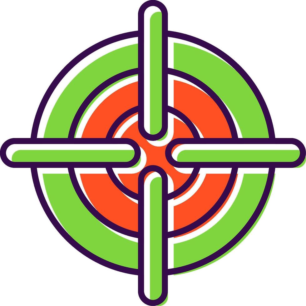 Target Filled  Icon vector