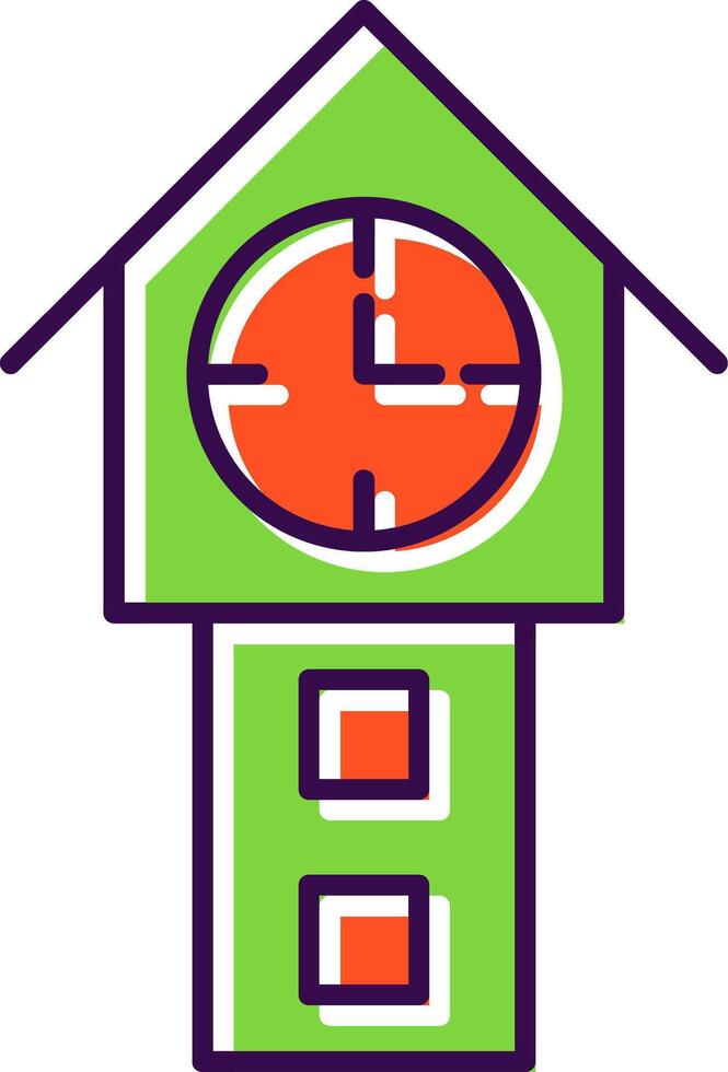 Tower Watch Filled  Icon vector