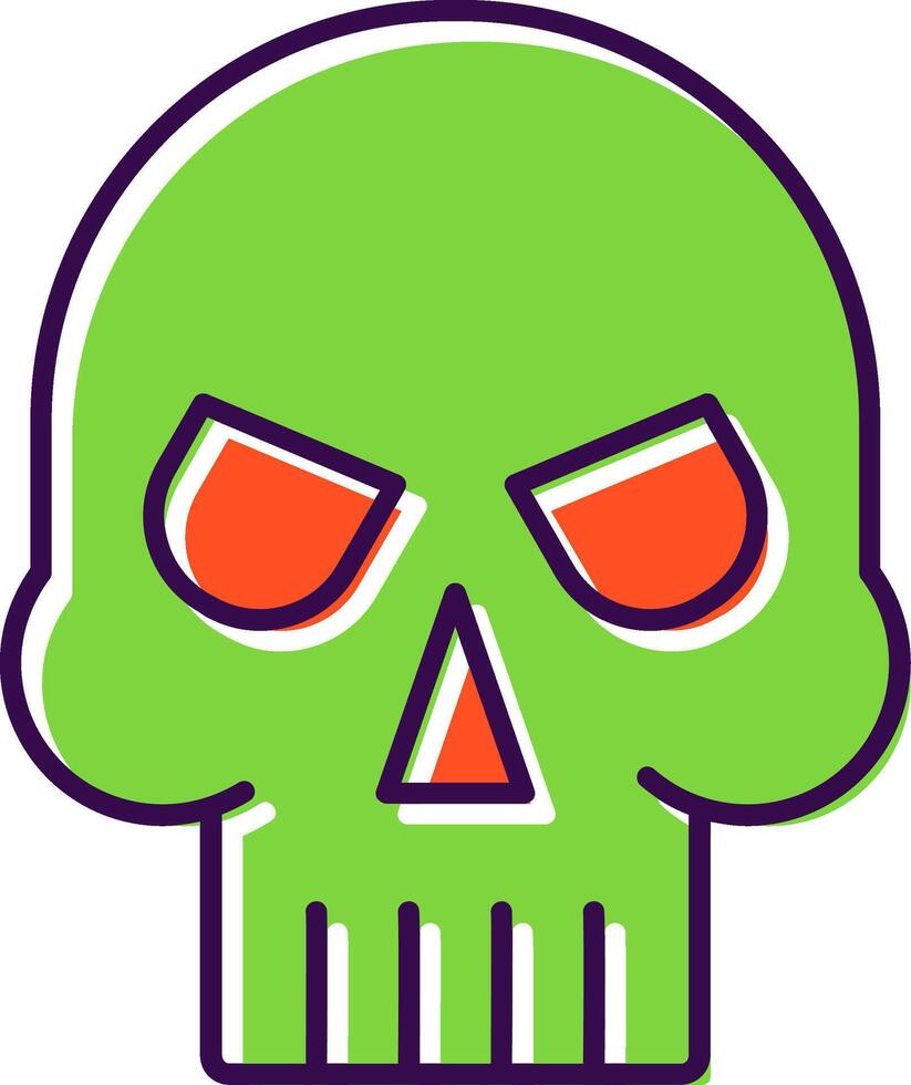 Skull Filled  Icon vector