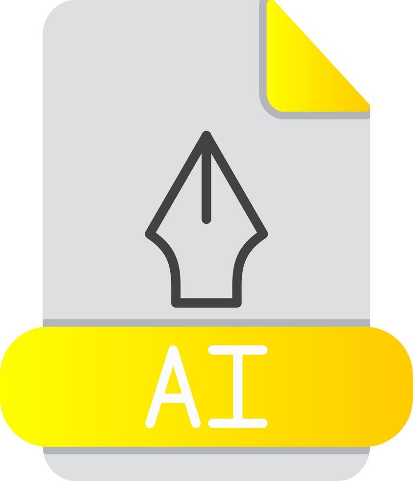 Ai Flat Gradient  Icon vector