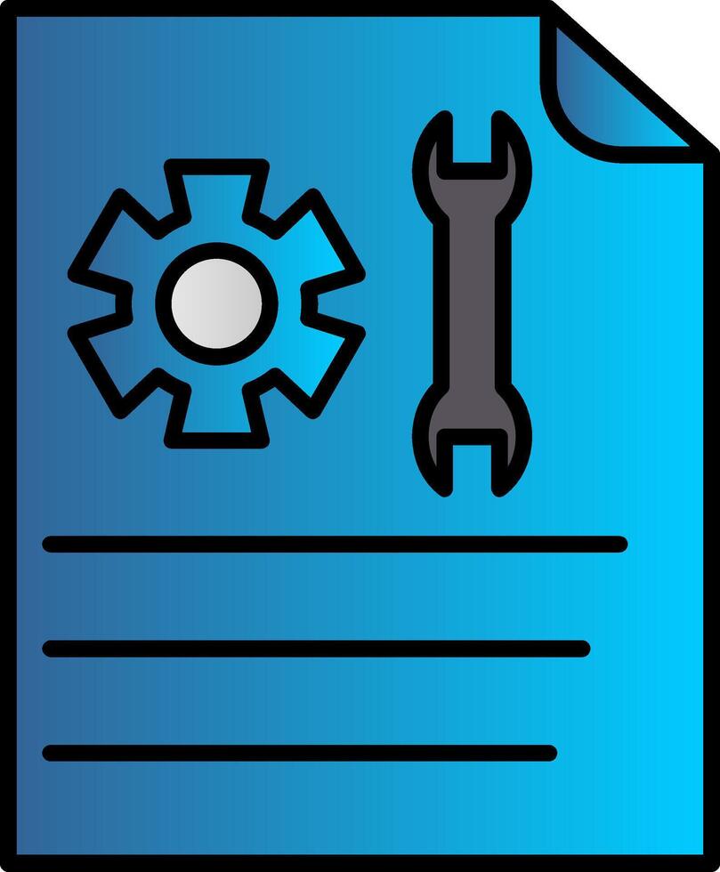Technical Support Line Filled Gradient  Icon vector
