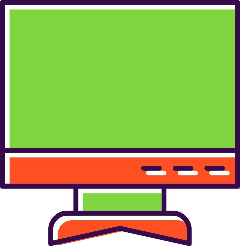 Computer Filled  Icon vector