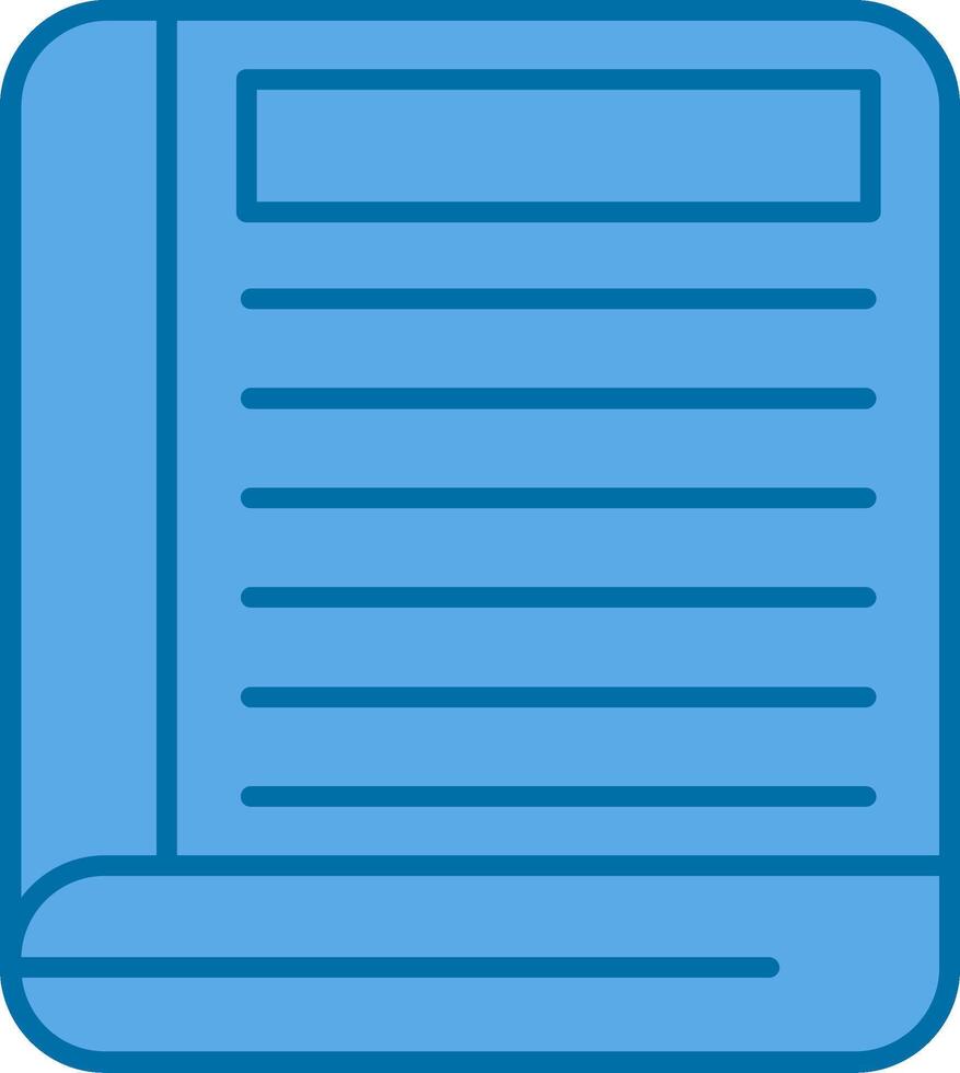 Book Filled Blue  Icon vector