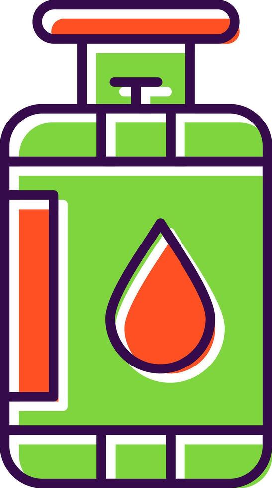 Gas Cylinder Filled  Icon vector