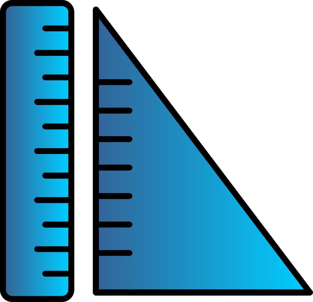 Geometry Line Filled Gradient  Icon vector
