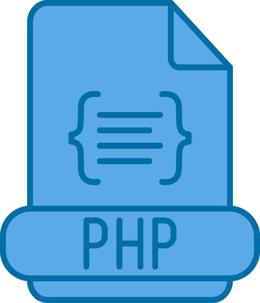 Php Filled Blue  Icon vector