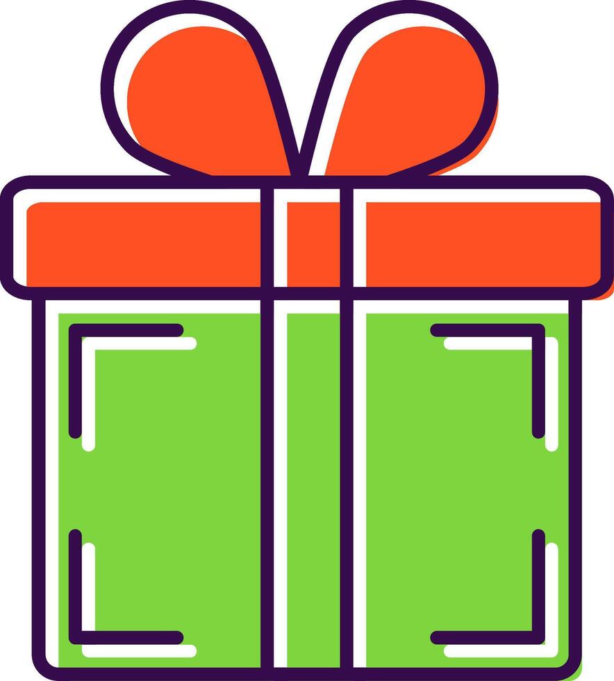 Gift Filled  Icon vector