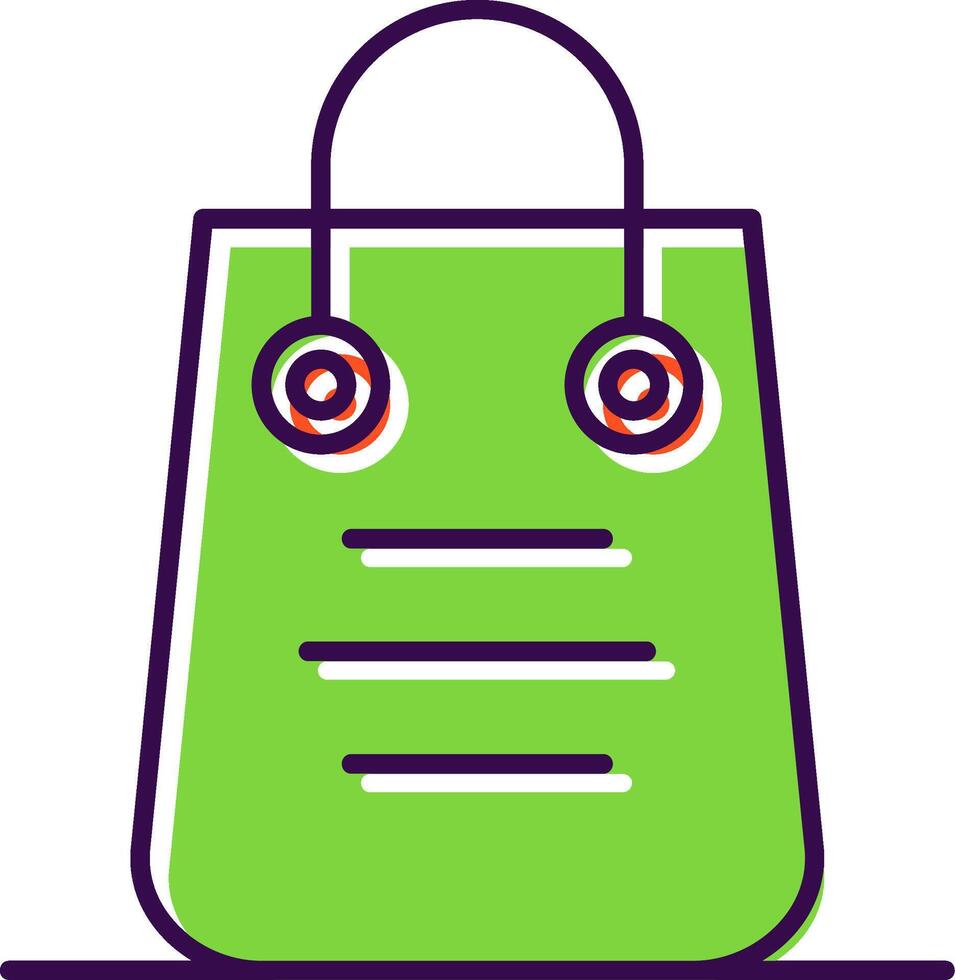 Shopping Bag Filled  Icon vector