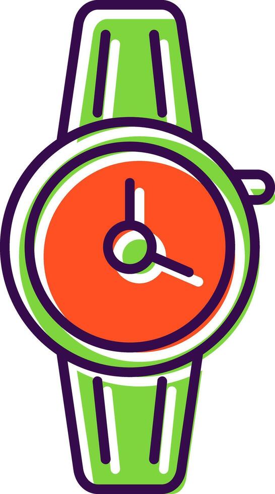 Wristwatch Filled  Icon vector