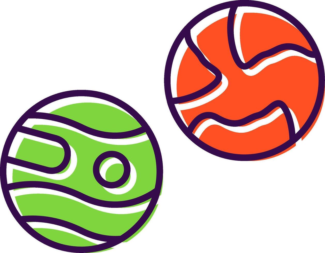 Planets Filled  Icon vector