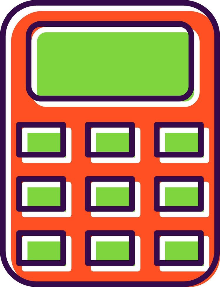 Calculator Filled  Icon vector