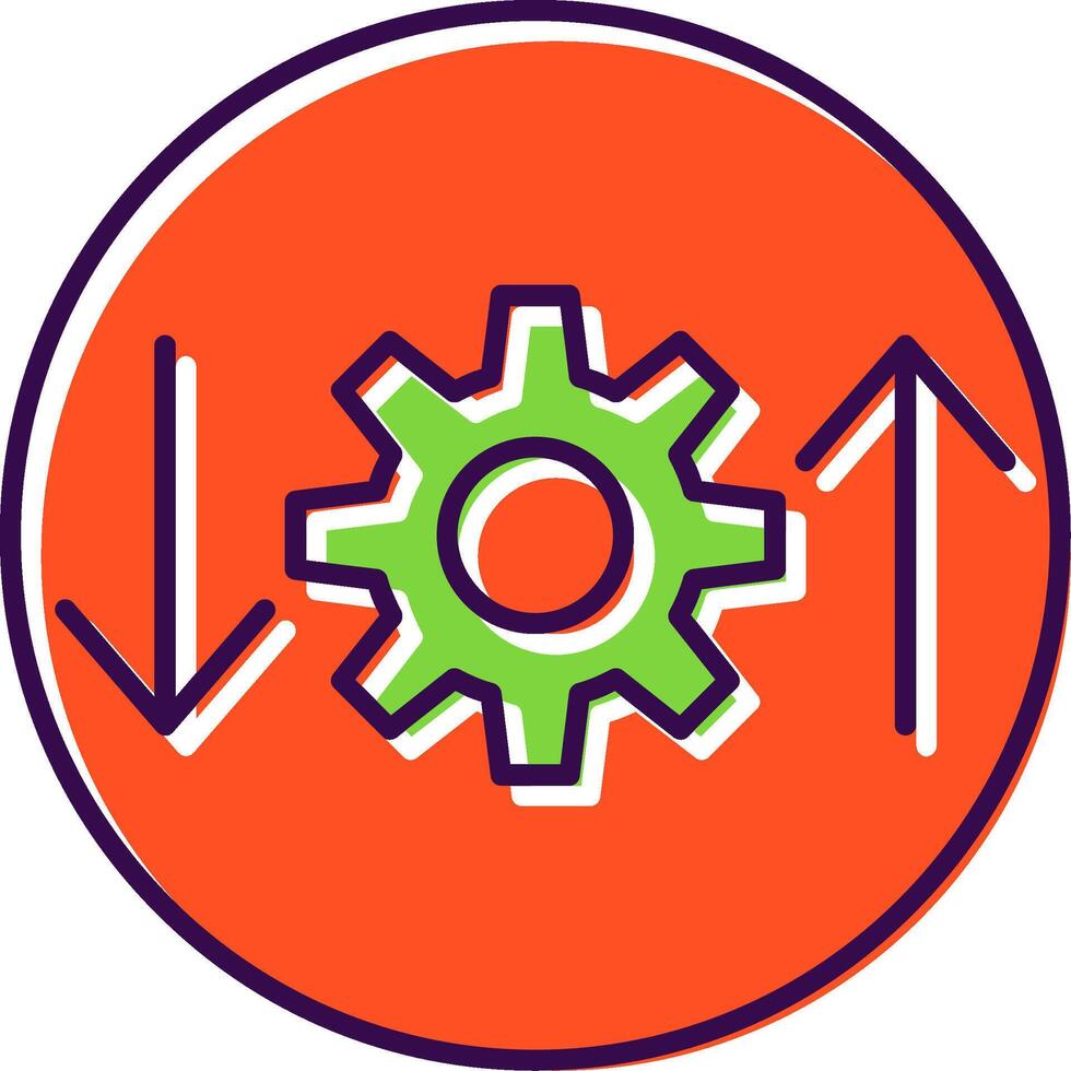Process Filled  Icon vector