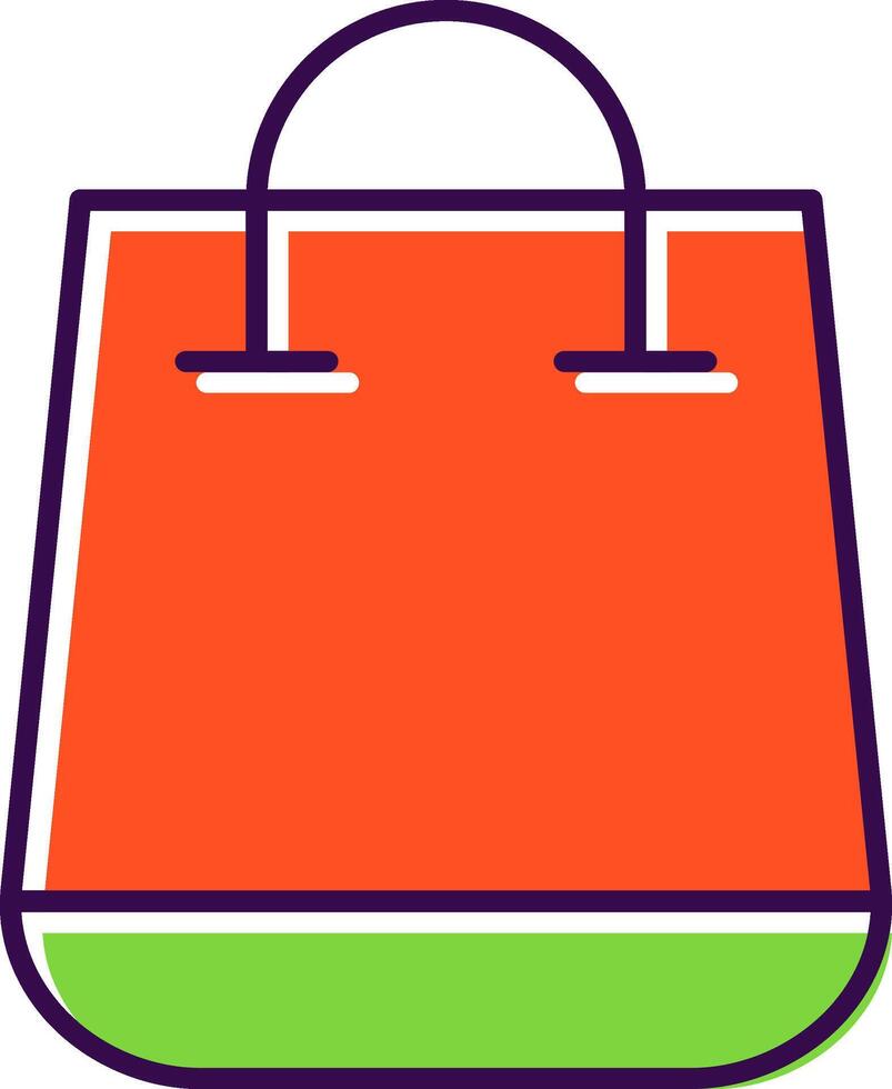 Shopping Bag Filled  Icon vector