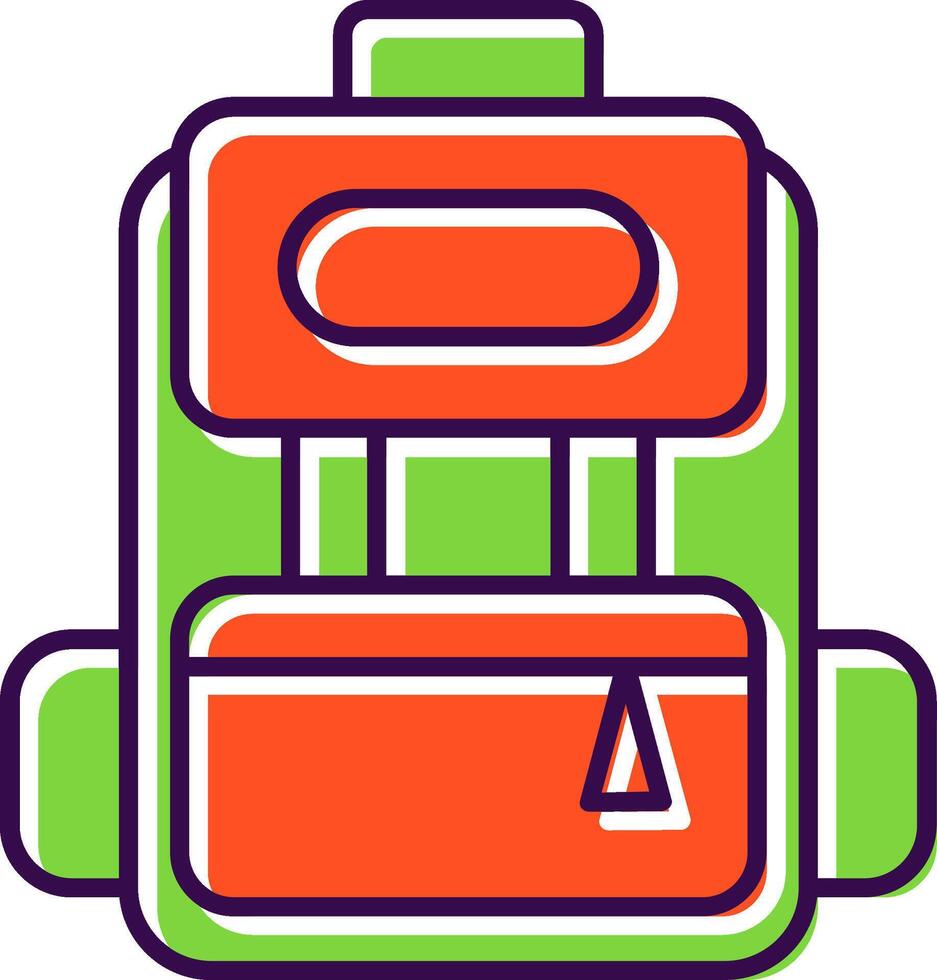 Backpack Filled  Icon vector