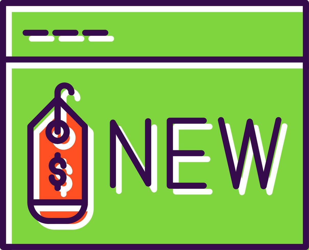 New Item Filled  Icon vector