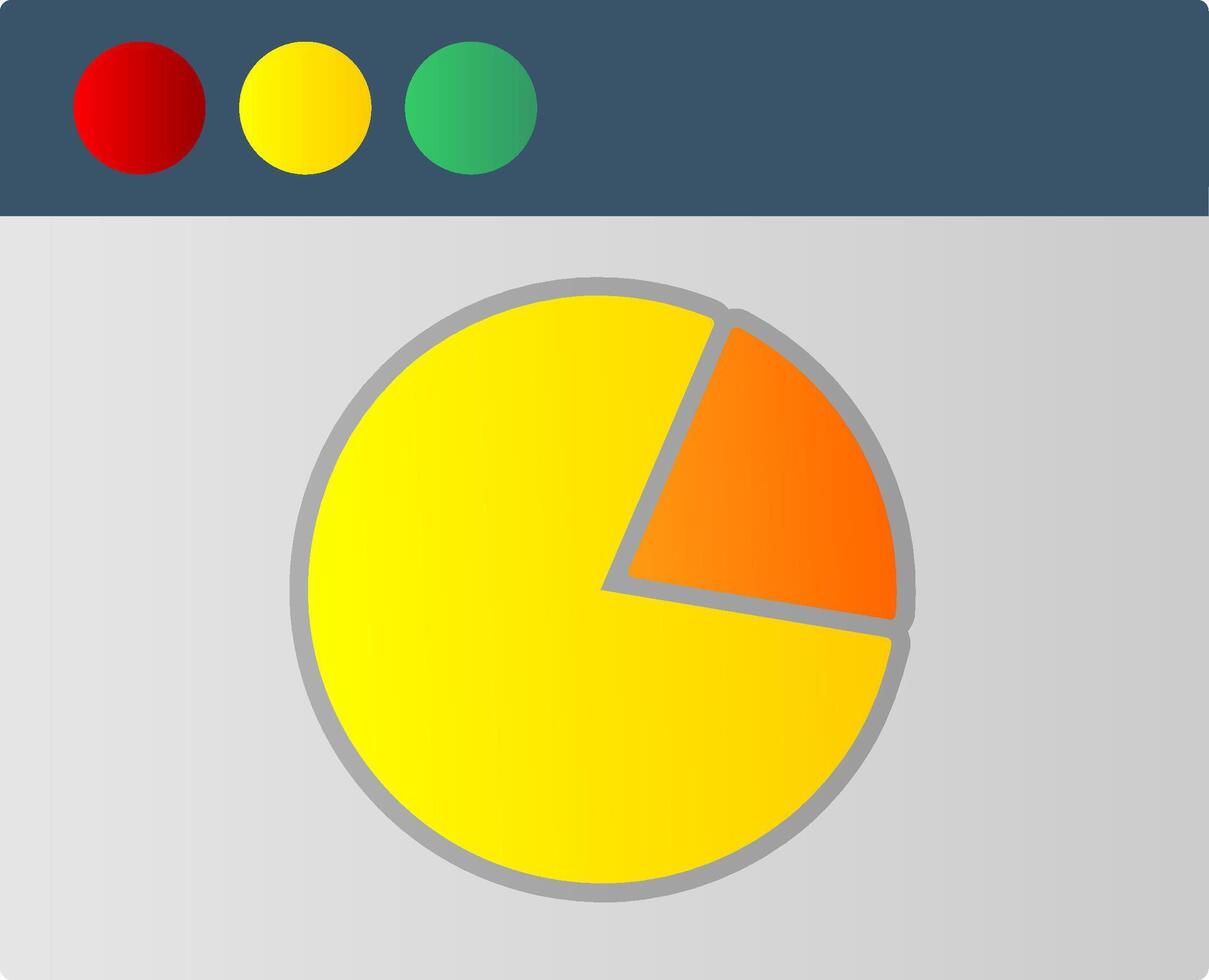 Browser Flat Gradient  Icon vector