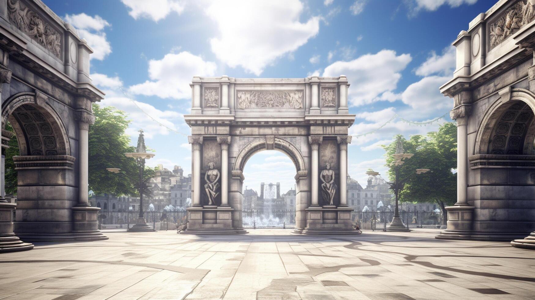 AI generated Marble Arch background photo