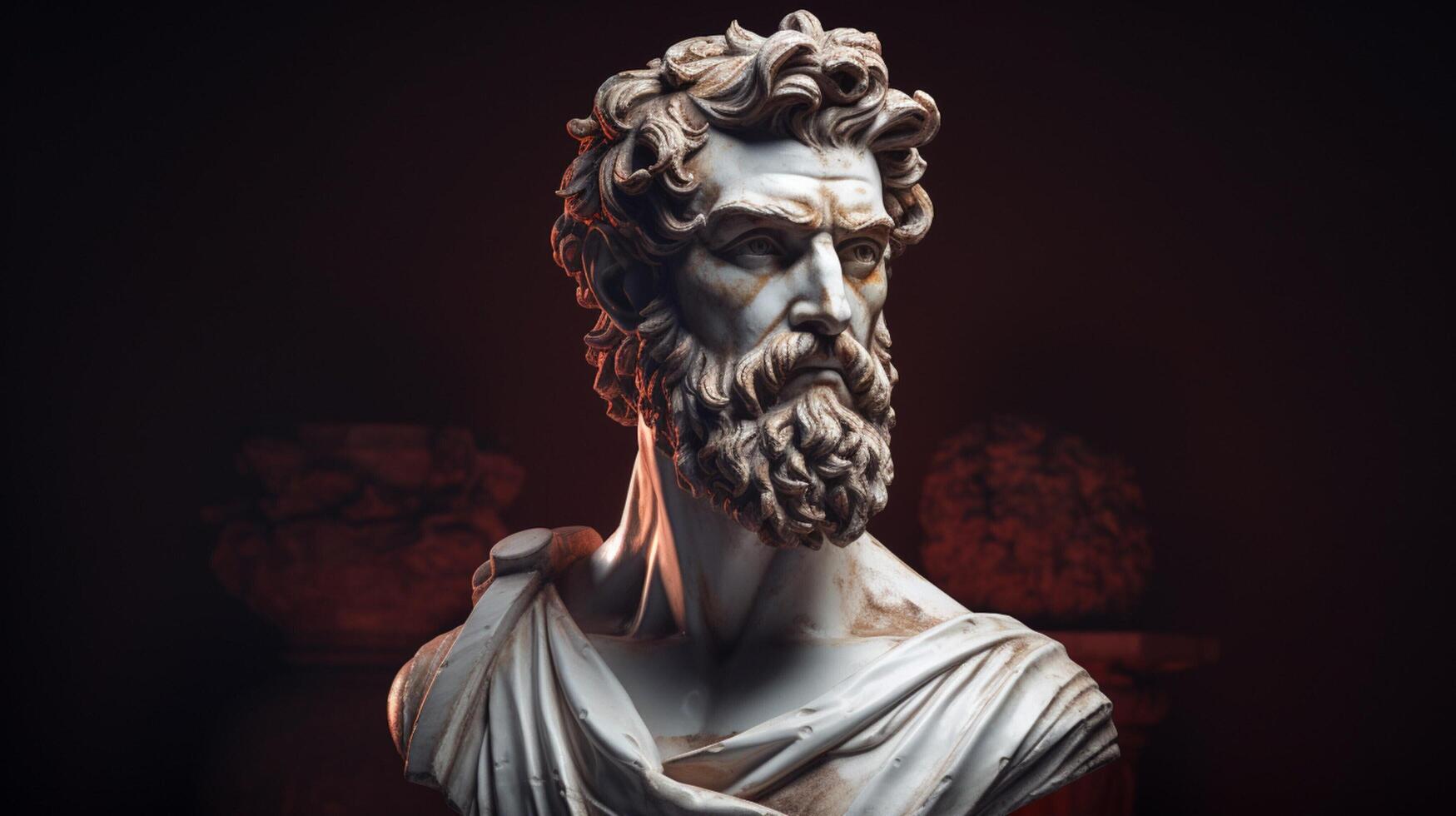 AI generated Marble Bust background photo