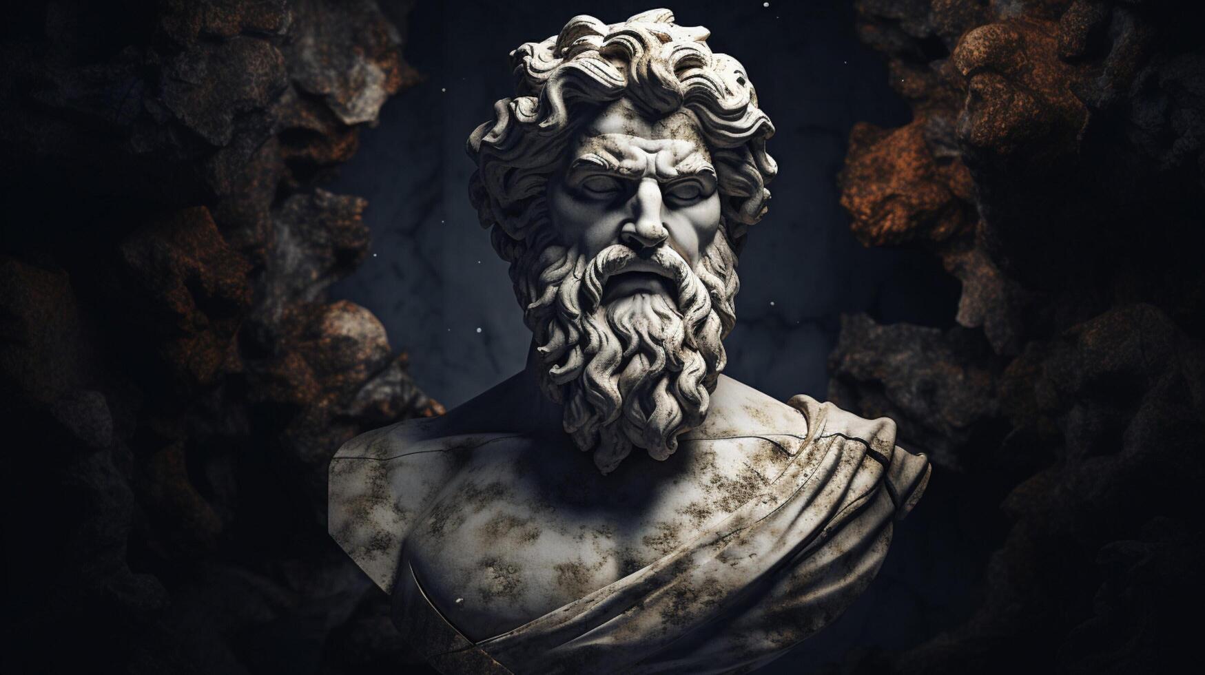 AI generated Marble Bust background photo