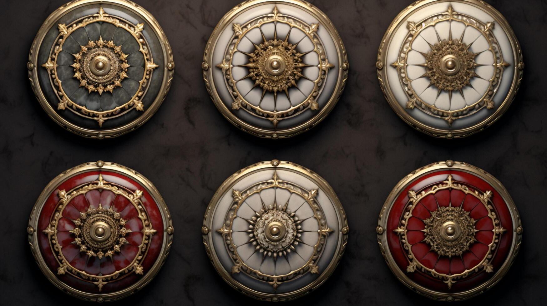 AI generated Marble Medallions background photo