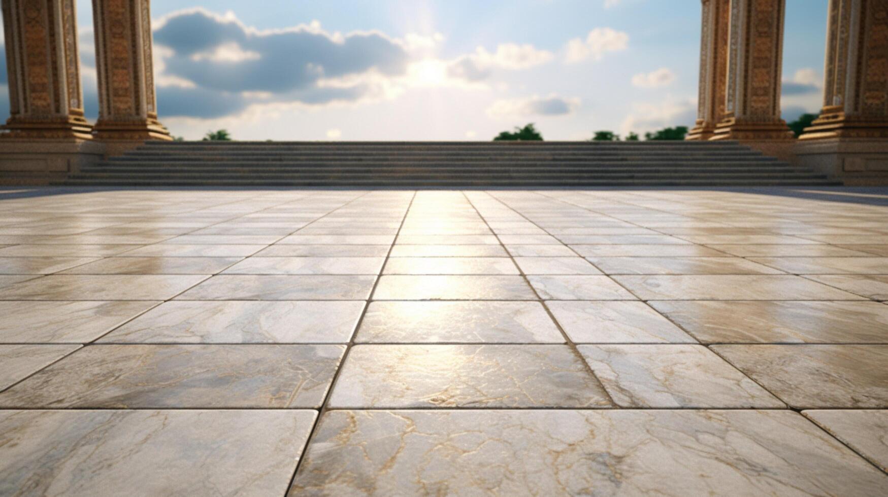 AI generated Marble Paving background photo