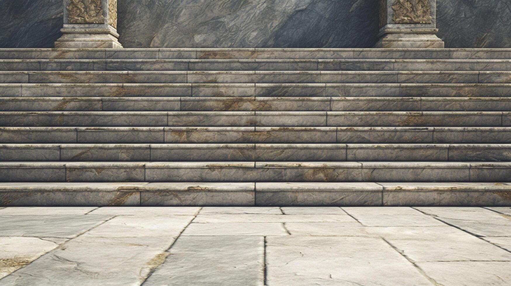 AI generated Marble Steps background photo