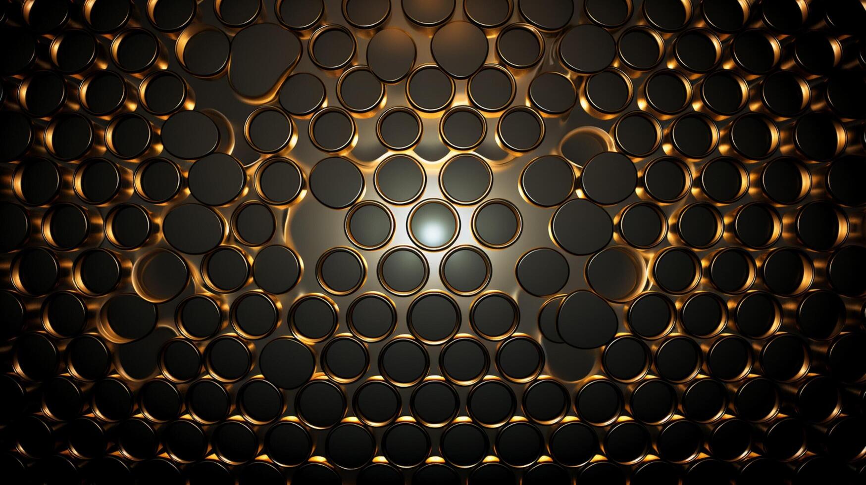 AI generated Metallic Grid with Round Holes background photo