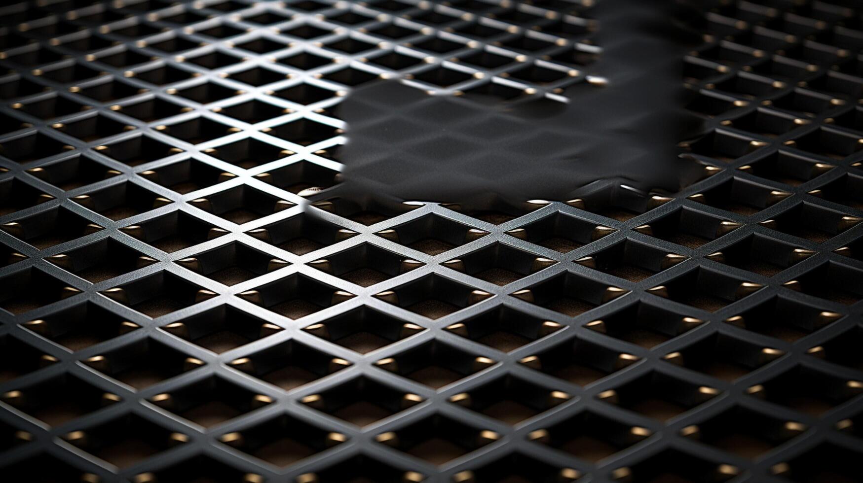 AI generated Metallic Grille Pattern background photo