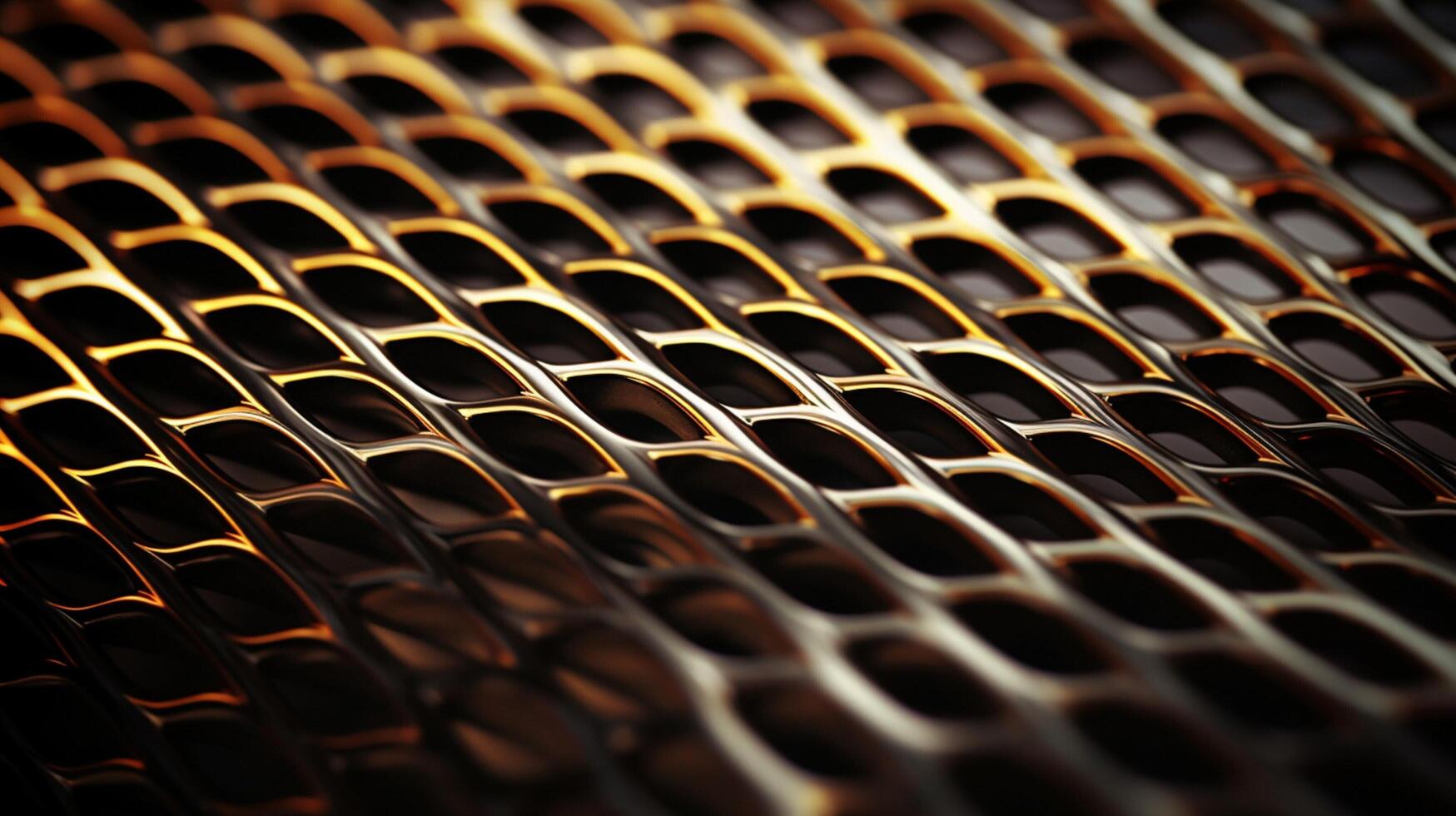 AI generated Metallic Grille Pattern background photo