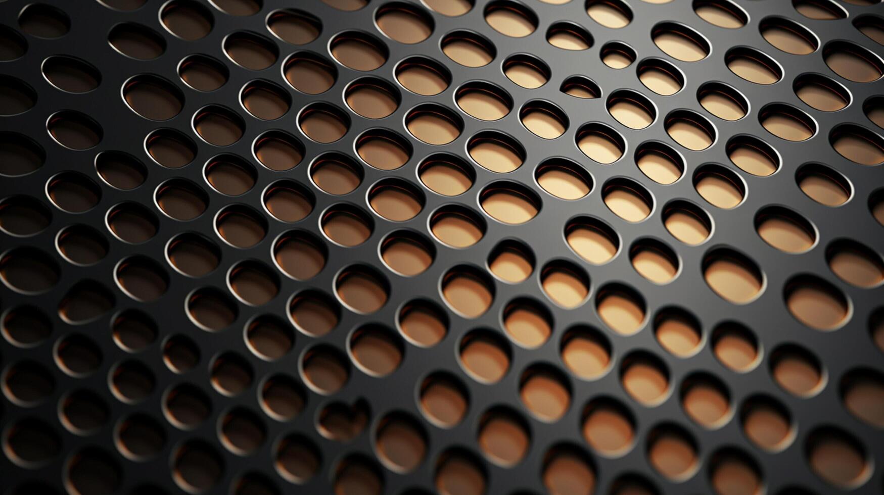 AI generated Metallic Perforated Panel background photo
