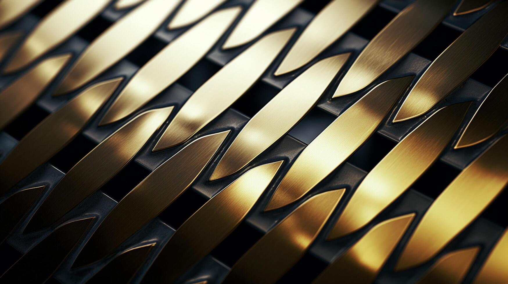 AI generated Metallic Woven Grid background photo