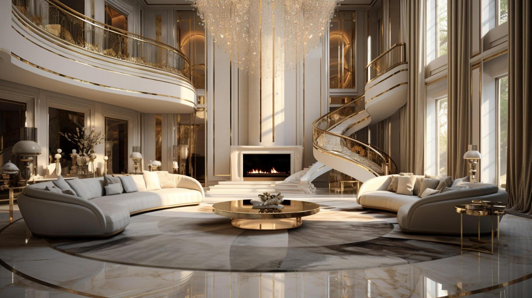 AI generated Modern Luxury interior design photo