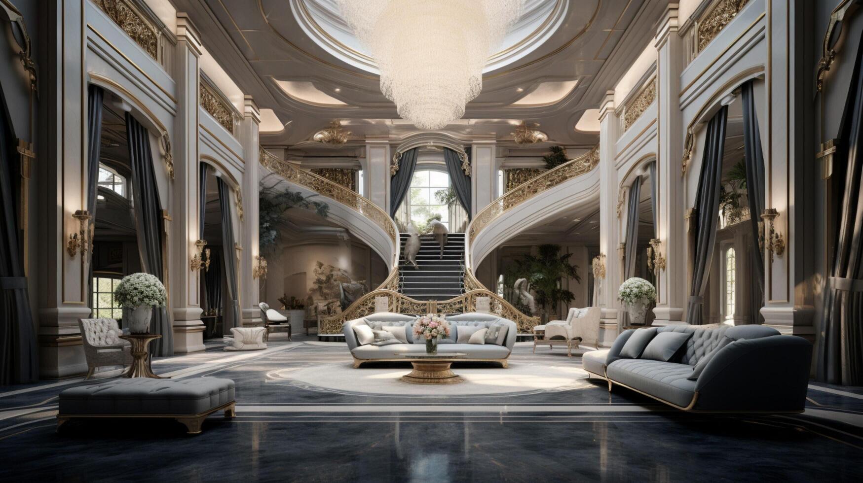 AI generated Modern Luxury interior design photo