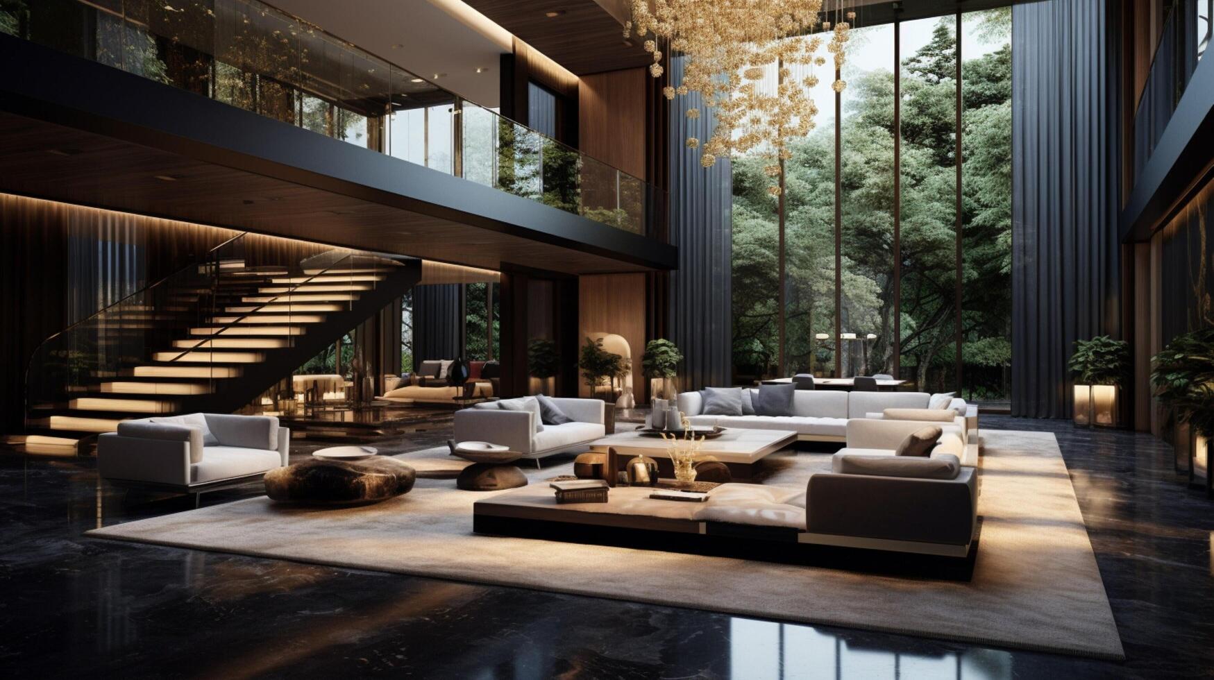 AI generated Modern Luxury interior design photo