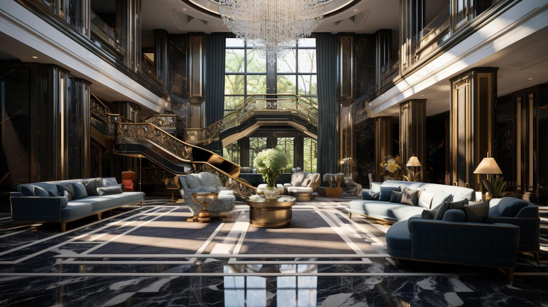 AI generated Modern Luxury interior design photo