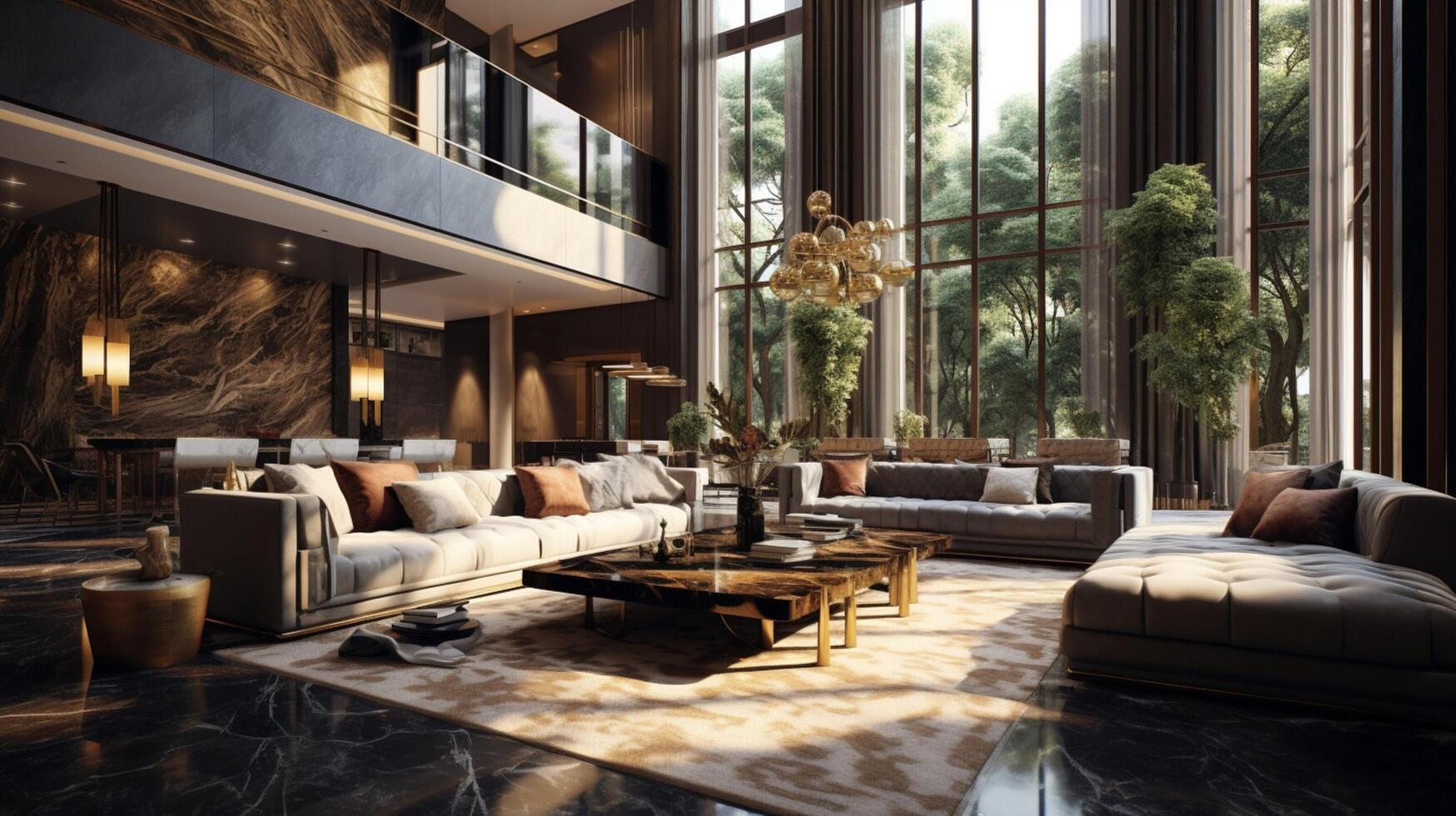 AI generated Modern Luxury interior design photo