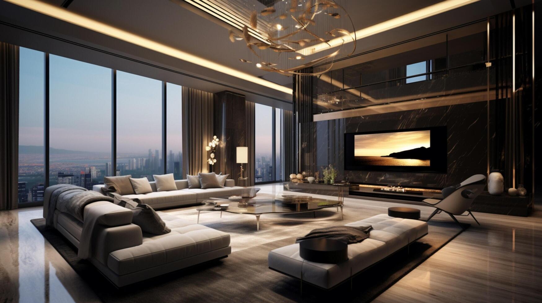 AI generated Modern Luxury interior design photo