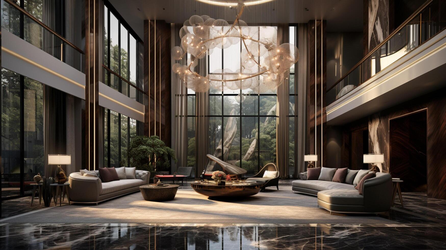 AI generated Modern Luxury interior design photo