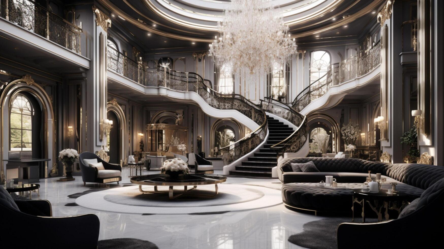 AI generated Modern Luxury interior design photo