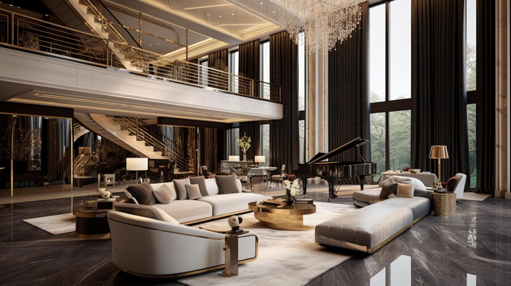 AI generated Modern Luxury interior design photo