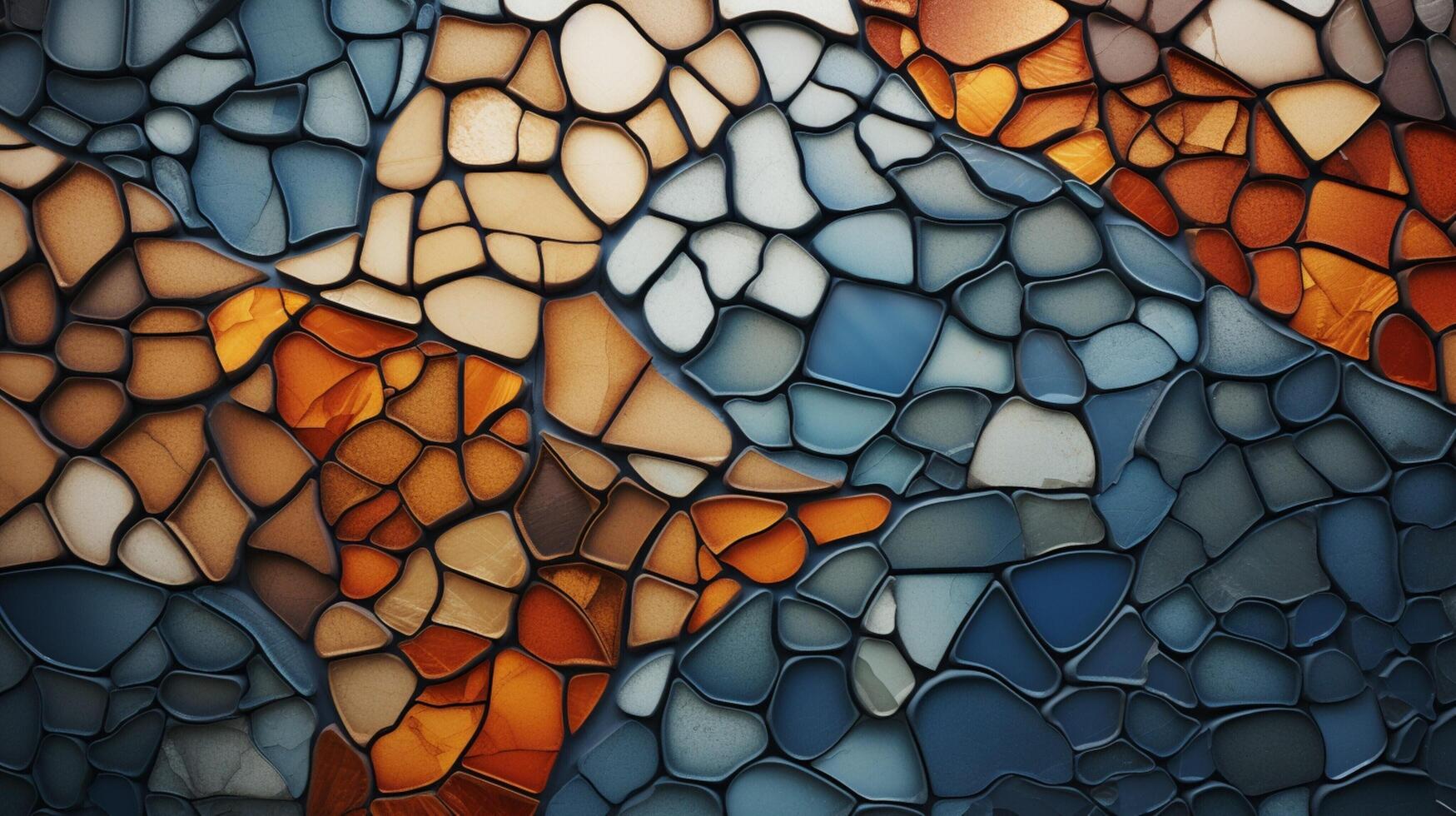 AI generated Mosaic Stone Background photo