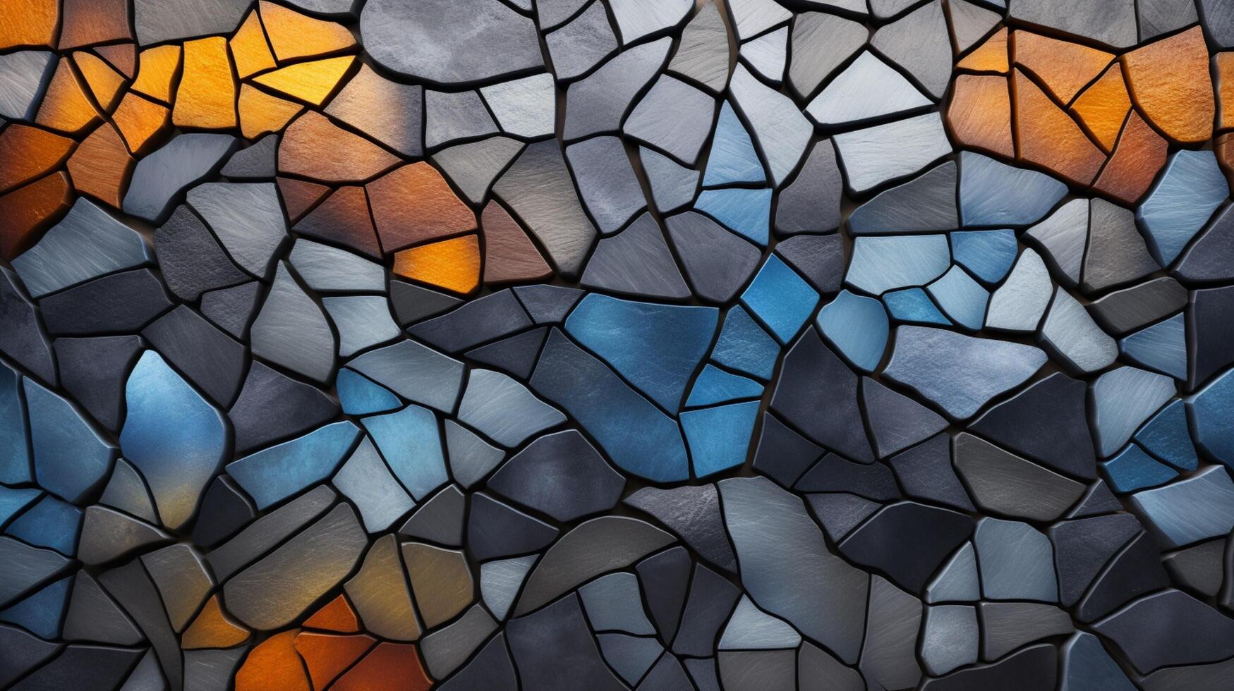 AI generated Mosaic Stone Background photo