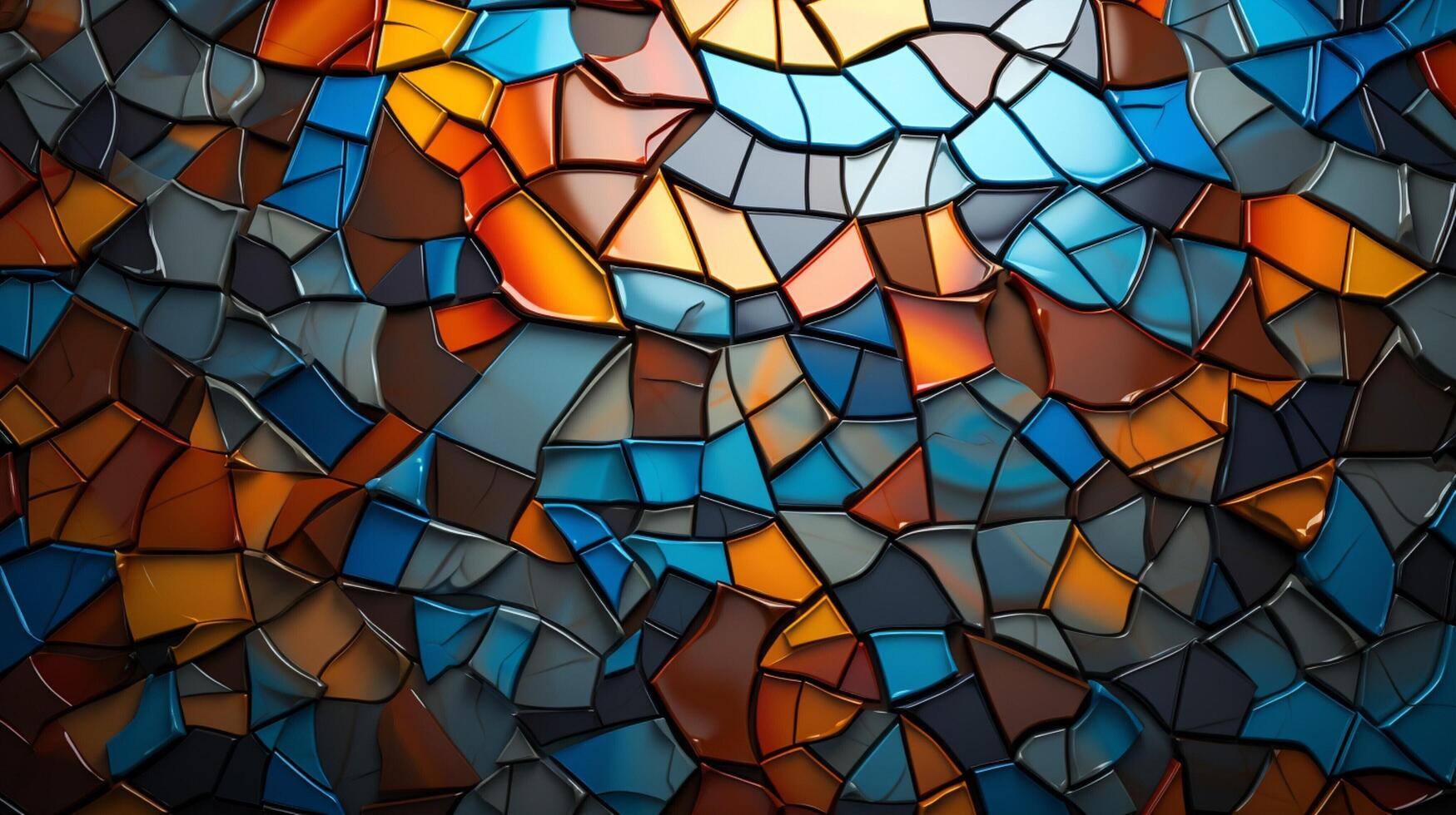 AI generated Mosaic and Tessellations background photo