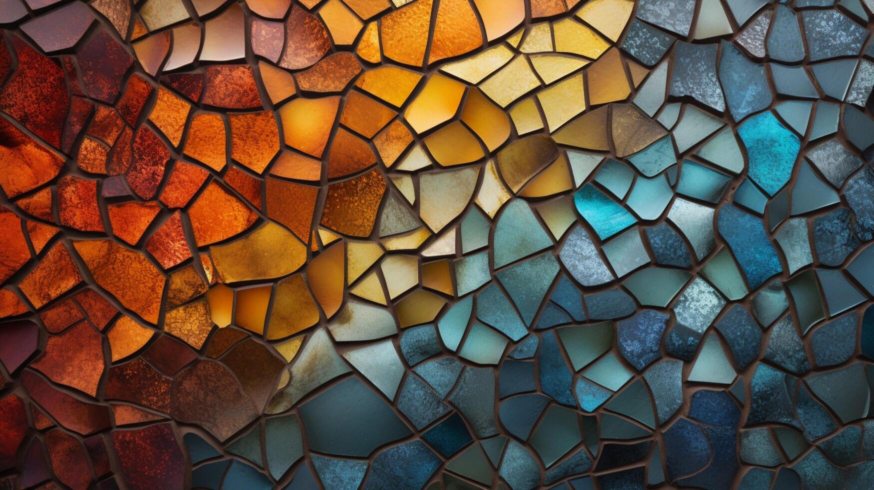 AI generated Mosaic and Tessellations background photo
