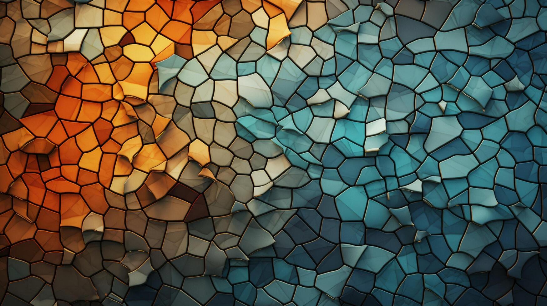 AI generated Mosaic and Tessellations background photo