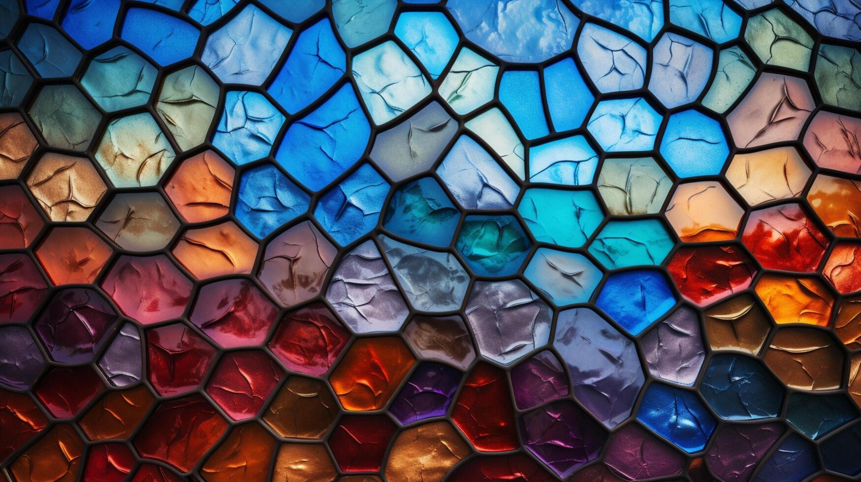 AI generated Mosaic and Tessellations background photo